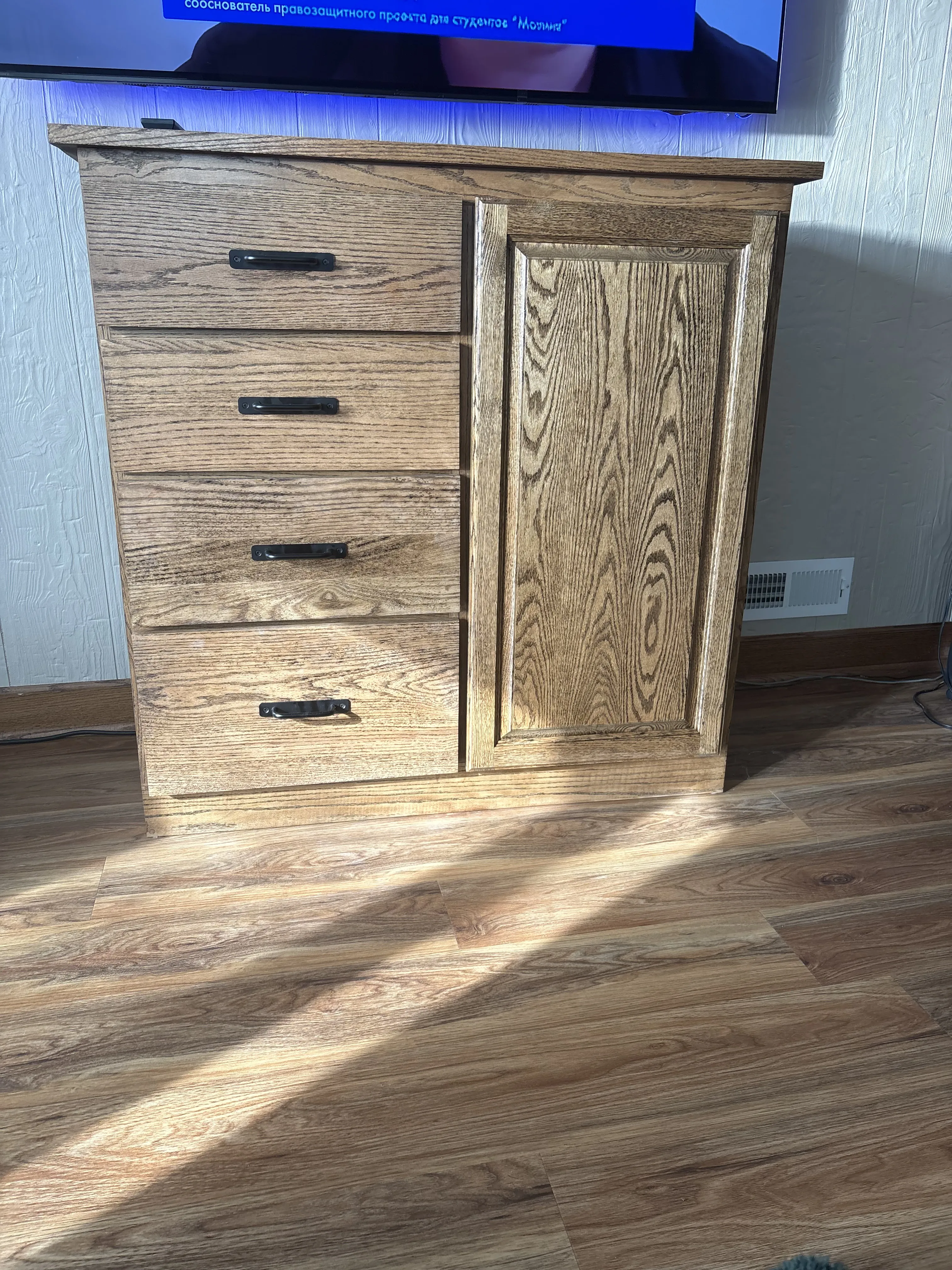 Gallery of custom real-wood furniture, cabinets, kitchen islands, and built-ins showcasing craftsmanship and quality